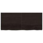 Vidaxl wastafelblad 140x60x(2-6) cm behandeld massief hout donkerbruin