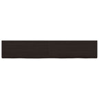 Vidaxl wastafelblad 160x30x(2-6) cm behandeld massief hout donkerbruin