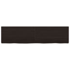 Vidaxl wastafelblad 160x40x(2-6) cm behandeld massief hout donkerbruin