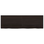 Vidaxl wastafelblad 160x50x(2-4) cm behandeld massief hout donkerbruin