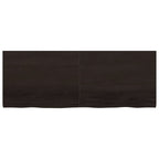Vidaxl wastafelblad 160x60x(2-4) cm behandeld massief hout donkerbruin