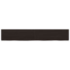 Vidaxl wastafelblad 180x30x(2-6) cm behandeld massief hout donkerbruin