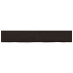 Vidaxl wastafelblad 180x40x(2-4) cm behandeld massief hout donkerbruin