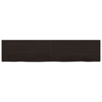 Vidaxl wastafelblad 180x40x(2-6) cm behandeld massief hout donkerbruin