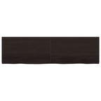 Vidaxl wastafelblad 180x50x(2-4) cm behandeld massief hout donkerbruin