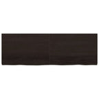 Vidaxl wastafelblad 180x60x(2-6) cm behandeld massief hout donkerbruin