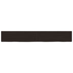 VidaXL Wastafelblad 200x30x(2-4) cm behandeld massief hout donkerbruin