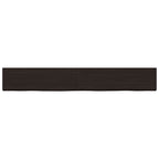 Vidaxl wastafelblad 200x30x(2-6) cm behandeld massief hout donkerbruin
