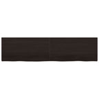 Vidaxl wastafelblad 200x50x(2-4) cm behandeld massief hout donkerbruin