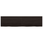 Vidaxl wastafelblad 200x50x(2-6) cm behandeld massief hout donkerbruin