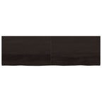 Vidaxl wastafelblad 200x60x(2-4) cm behandeld massief hout donkerbruin