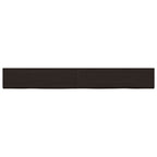 Vidaxl wastafelblad 220x30x(2-6) cm behandeld massief hout donkerbruin
