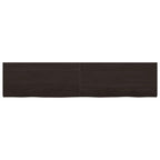Vidaxl wastafelblad 220x50x(2-4) cm behandeld massief hout donkerbruin