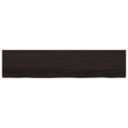 Vidaxl wastafelblad 220x50x(2-6) cm behandeld massief hout donkerbruin