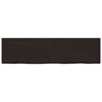 Vidaxl wastafelblad 220x60x(2-6) cm behandeld massief hout donkerbruin