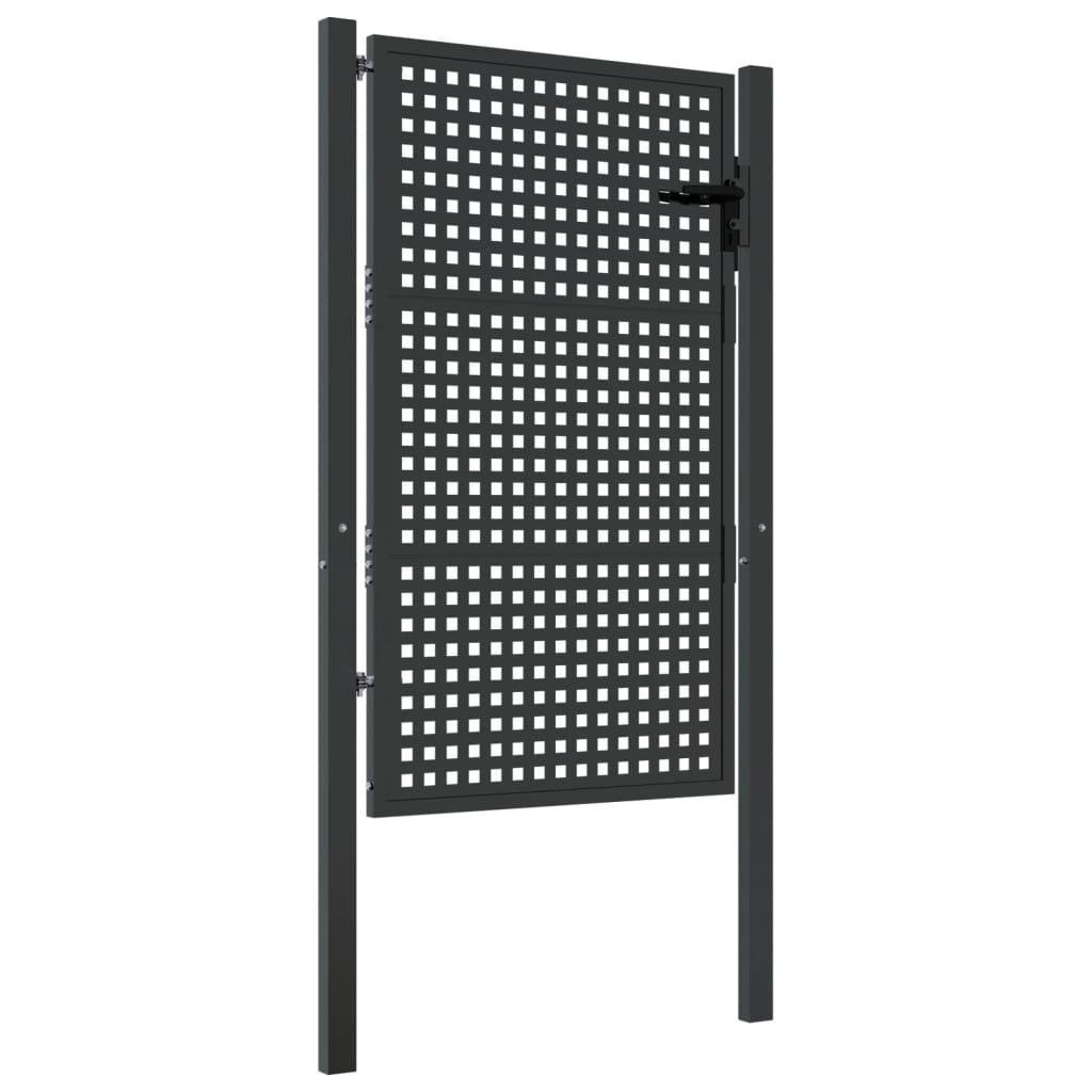 Vidaxl tuinpoort antraciet 100x125 cm staal