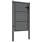 VidaXL Poort 105x200 cm staal antracietkleurig