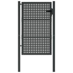 VidaXL Poort 105x200 cm staal antracietkleurig