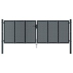 VidaXL Poort 300x125 cm staal antracietkleurig