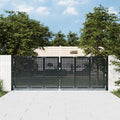 VidaXL Poort 300x125 cm staal antracietkleurig