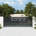 VidaXL Poort 300x150 cm staal antracietkleurig