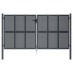 VidaXL Poort 300x175 cm staal antracietkleurig