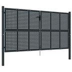 VidaXL Poort 300x150 cm staal antracietkleurig