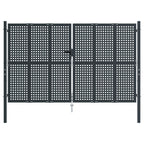 VidaXL Poort 300x200 cm staal antracietkleurig