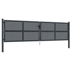 VidaXL Poort 400x150 cm staal antracietkleurig