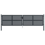 VidaXL Poort 400x150 cm staal antracietkleurig