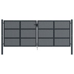 VidaXL Poort 400x175 cm staal antracietkleurig