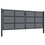 VidaXL Poort 400x200 cm staal antracietkleurig