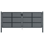 VidaXL Poort 400x200 cm staal antracietkleurig