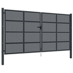 VidaXL Poort 400x225 cm staal antracietkleurig