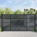 VidaXL Poort 400x250 cm staal antracietkleurig
