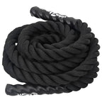 Vidaxl battle rope zwart 9 m 6,8 kg polyester