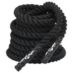 Vidaxl battle rope zwart 12 m 9 kg polyester