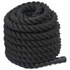 Vidaxl battle rope zwart 15 m 11 kg polyester