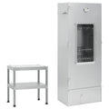 Vidaxl bbq-rookoven met tafel gegalvaniseerd staal