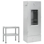 Vidaxl bbq-rookoven met tafel gegalvaniseerd staal