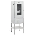 Vidaxl bbq-rookoven met tafel gegalvaniseerd staal