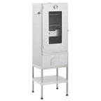 Vidaxl bbq-rookoven met tafel gegalvaniseerd staal