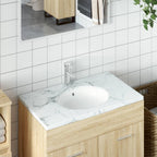 Vidaxl wastafel ovaal 33x29x16,5 cm keramiek wit