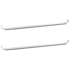 Vidaxl gordijnrails 2 st 60-105 cm aluminium wit en zilverkleurig