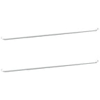 Vidaxl gordijnrails 2 st 90-130 cm aluminium wit en zilverkleurig