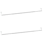 Vidaxl gordijnrails 2 st 90-135 cm aluminium wit en zilverkleurig