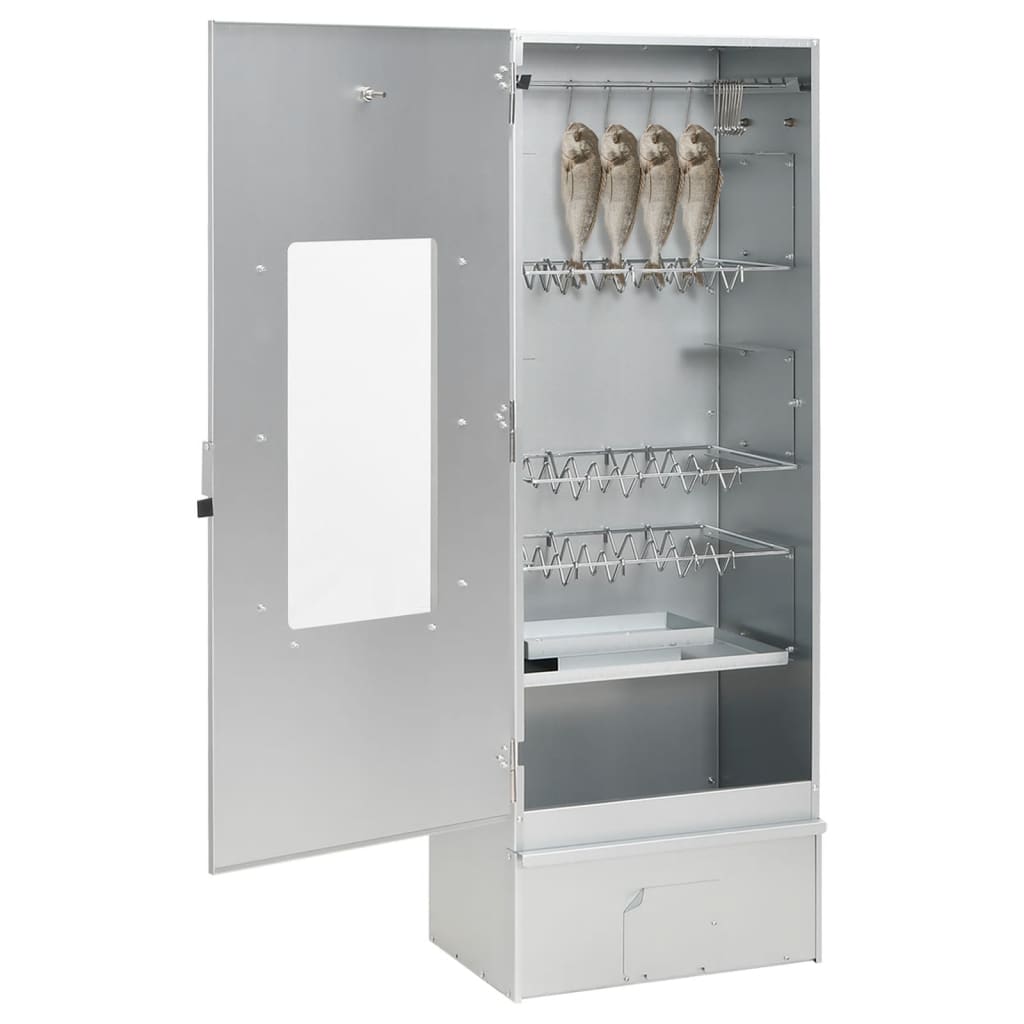 Vidaxl bbq-rookoven met houtsnippers 44,5x29x110 cm staal