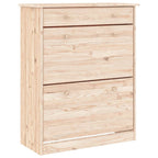 Vidaxl schoenenkast alta 77x35x96 cm massief grenenhout