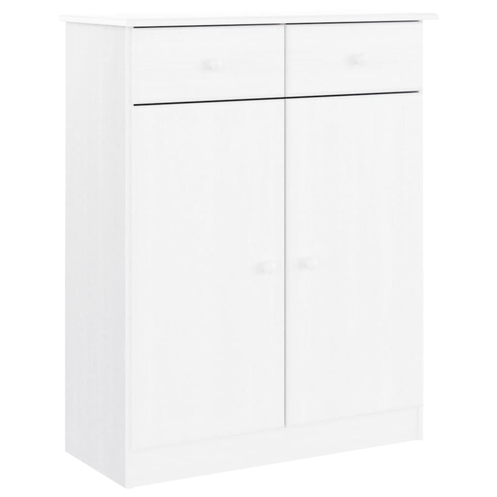 Vidaxl schoenenkast alta 77x35x96 cm massief grenenhout wit