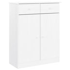 Vidaxl schoenenkast alta 77x35x96 cm massief grenenhout wit